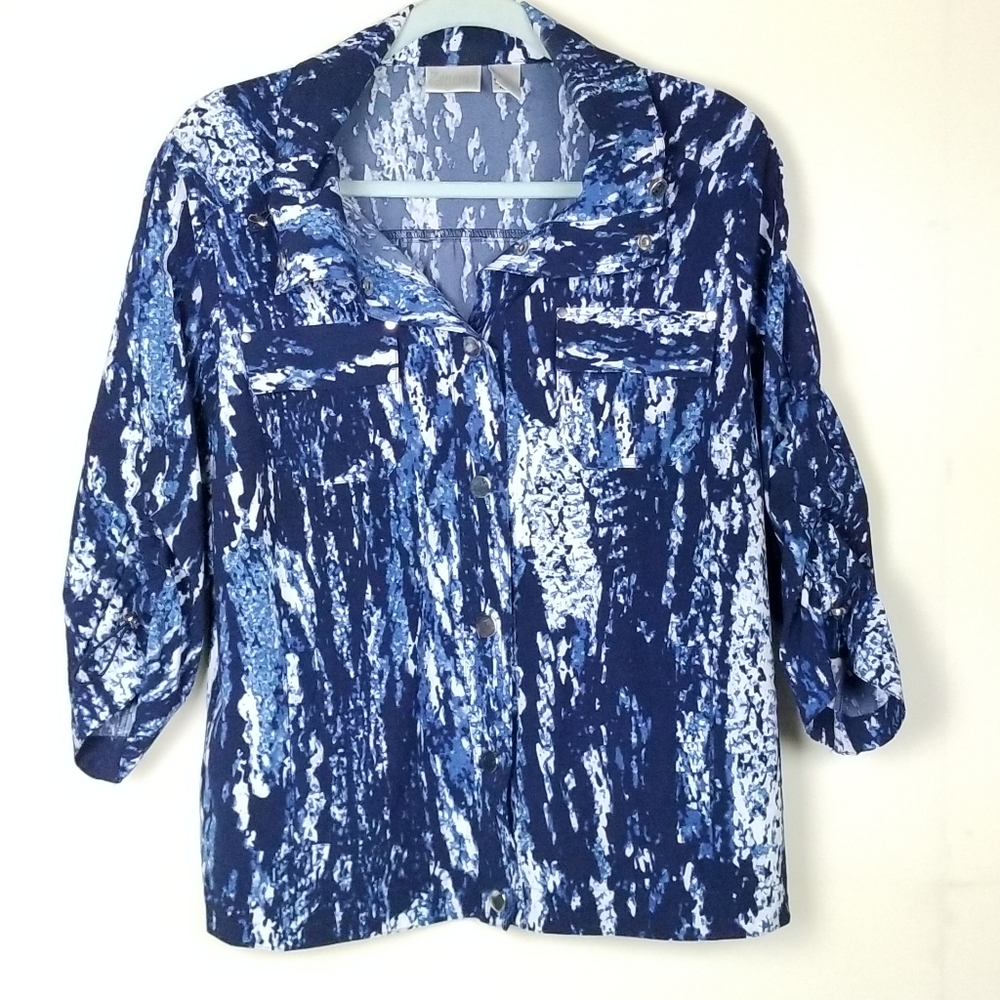 Chico's Zenergy Blue jacket Shirt